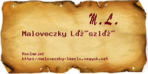 Maloveczky László névjegykártya