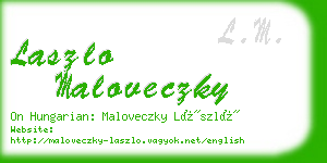 laszlo maloveczky business card